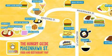 The Hungry Guide: Maginhawa Street Food and Restaurant Map.